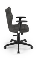 Entelo Nero Szary/Czarny AT33 rozmiar 6 - DOBRE KRZESŁO dla kręgosłupa, ortopedyczne - fotel obrotowy do biurka