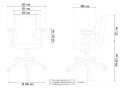 Entelo Nero Czarny/Szary FC03 rozmiar 6 - DOBRE KRZESŁO dla kręgosłupa, ortopedyczne - fotel obrotowy do biurka