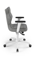 Entelo Perto Szary/Biały AT03 rozmiar 6 - DOBRE KRZESŁO dla kręgosłupa, ortopedyczne - fotel obrotowy do biurka