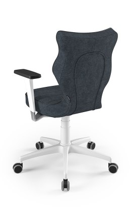 Entelo Perto Grafitowy/Biały AT04 rozmiar 6 - DOBRE KRZESŁO dla kręgosłupa, ortopedyczne - fotel obrotowy do biurka