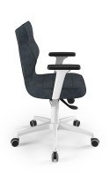 Entelo Perto Grafitowy/Biały AT04 rozmiar 6 - DOBRE KRZESŁO dla kręgosłupa, ortopedyczne - fotel obrotowy do biurka