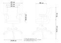 Entelo Perto Biały/Antracytowy DC17 rozmiar 6 - DOBRE KRZESŁO dla kręgosłupa, ortopedyczne - fotel obrotowy do biurka