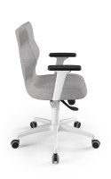 Entelo Perto Melanż (szary)/Biały DC18 rozmiar 6 - DOBRE KRZESŁO dla kręgosłupa, ortopedyczne - fotel obrotowy do biurka