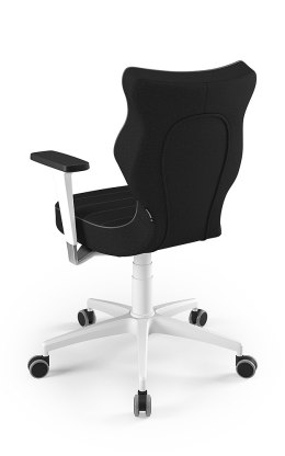Entelo Perto Biały/Czarny FC01 rozmiar 6 - DOBRE KRZESŁO dla kręgosłupa, ortopedyczne - fotel obrotowy do biurka