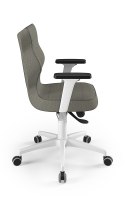 Entelo Perto Biały/Szary FC03 rozmiar 6 - DOBRE KRZESŁO dla kręgosłupa, ortopedyczne - fotel obrotowy do biurka
