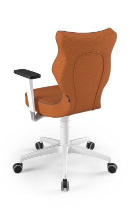 Entelo Perto Biały/Pomarańczowy FC34 rozmiar 6 - DOBRE KRZESŁO dla kręgosłupa, ortopedyczne - fotel obrotowy do biurka