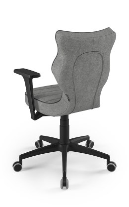 Entelo Perto Szary/Czarny AT03 rozmiar 6 - DOBRE KRZESŁO dla kręgosłupa, ortopedyczne - fotel obrotowy do biurka