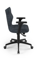 Entelo Perto Grafitowy/Czarny AT04 rozmiar 6 - DOBRE KRZESŁO dla kręgosłupa, ortopedyczne - fotel obrotowy do biurka