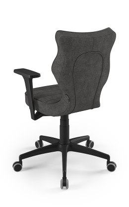 Entelo Perto Szary/Czarny AT33 rozmiar 6 - DOBRE KRZESŁO dla kręgosłupa, ortopedyczne - fotel obrotowy do biurka