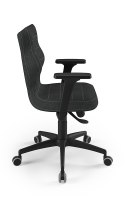Entelo Perto Czarny/Antracytowy DC17 rozmiar 6 - DOBRE KRZESŁO dla kręgosłupa, ortopedyczne - fotel obrotowy do biurka