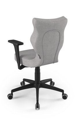 Entelo Perto Melanż (szary)/Czarny DC18 rozmiar 6 - DOBRE KRZESŁO dla kręgosłupa, ortopedyczne - fotel obrotowy do biurka