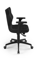 Entelo Perto Czarny FC01 rozmiar 6 - DOBRE KRZESŁO dla kręgosłupa, ortopedyczne - fotel obrotowy do biurka