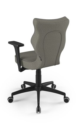 Entelo Perto Czarny/Szary FC03 rozmiar 6 - DOBRE KRZESŁO dla kręgosłupa, ortopedyczne - fotel obrotowy do biurka