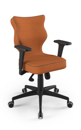Entelo Perto FC34 Czarny/Pomarańczowy rozmiar 6 - DOBRE KRZESŁO dla kręgosłupa, ortopedyczne - fotel obrotowy do biurka