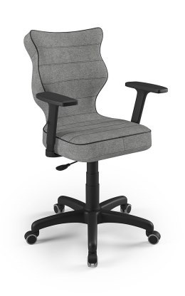 Entelo Uni Szary/Czarny AT03 rozmiar 6 - DOBRE KRZESŁO dla kręgosłupa, ortopedyczne - fotel obrotowy do biurka