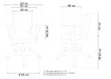 Entelo Uni DC17 Antracytowy rozmiar 6 - DOBRE KRZESŁO dla kręgosłupa, ortopedyczne - fotel obrotowy do biurka