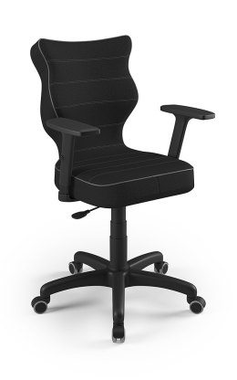 Entelo Uni FC01 Czarny rozmiar 6 - DOBRE KRZESŁO dla kręgosłupa, ortopedyczne - fotel obrotowy do biurka