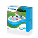 Bestway 54117 BASEN FAMILIJNY DMUCHANY BIG LAGUNE NIEBIESKI 2.62mx1.57mx46cm POJEMNOŚĆ 544 l winyl zawór spustowy