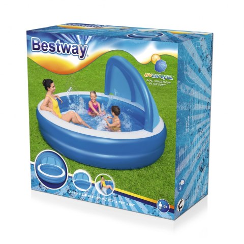 Bestway Bestway 54337 BASEN DMUCHANY FAMILIJNY Z DASZKIEM 2.01m x 2.41m x 1.40m Bestway Bestway 54337 BASEN DMUCHANY FAMILIJNY Z DASZKIEM 2.01m x 2.41m x 1.40m