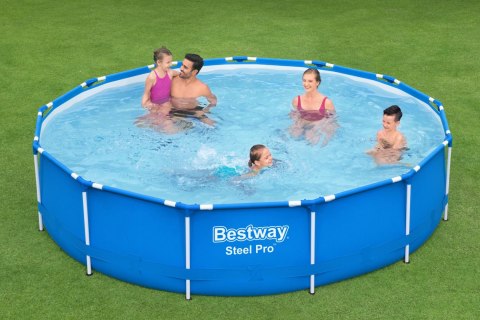 Bestway Bestway 5612E BASEN STELAŻOWY STEEL PRO Z POMPĄ FILTRACYJNĄ 3.66m x 0.76m Bestway Bestway 5612E BASEN STELAŻOWY STEEL PRO Z POMPĄ FILTRACYJNĄ 3.66m x 0.76m