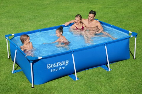 Bestway Bestway 56403 BASEN STELAŻOWY STEEL PRO PROSTOKĄTNY 2.59m x 1.70m x 0.61m Bestway Bestway 56403 BASEN STELAŻOWY STEEL PRO PROSTOKĄTNY 2.59m x 1.70m x 0.61m