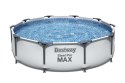 Bestway 56408 BASEN STELAŻOWY STEEL PRO MAX Z POMPĄ FILTRACYJNĄ SZARY OKRĄGŁY 3.05m x 0.76m stelaż stalowy odporny na korozję Bestway 56408 BASEN STELAŻOWY STEEL PRO MAX Z POMPĄ FILTRACYJNĄ SZARY OKRĄGŁY 3.05m x 0.76m stelaż stalowy odporny na korozję