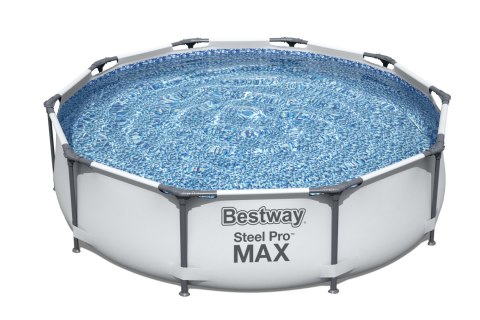 Bestway 56408 BASEN STELAŻOWY STEEL PRO MAX Z POMPĄ FILTRACYJNĄ SZARY OKRĄGŁY 3.05m x 0.76m stelaż stalowy odporny na korozję Bestway 56408 BASEN STELAŻOWY STEEL PRO MAX Z POMPĄ FILTRACYJNĄ SZARY OKRĄGŁY 3.05m x 0.76m stelaż stalowy odporny na korozję