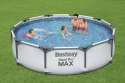 Bestway 56408 BASEN STELAŻOWY STEEL PRO MAX Z POMPĄ FILTRACYJNĄ SZARY OKRĄGŁY 3.05m x 0.76m stelaż stalowy odporny na korozję Bestway 56408 BASEN STELAŻOWY STEEL PRO MAX Z POMPĄ FILTRACYJNĄ SZARY OKRĄGŁY 3.05m x 0.76m stelaż stalowy odporny na korozję