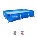 Bestway Bestway 56411 BASEN STELAŻOWY STEEL PRO PROSTOKĄTNY Z POMPĄ FILTRACYJNĄ 3.00m x 2.01m x 0.66m