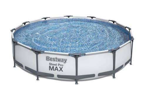 Bestway 56416 BASEN STELAŻOWY OKRĄGŁY STEEL PRO MAX Z POMPĄ FILTRACYJNĄ 3.66m x 0.76m stalowy stelaż odporny na korozję Bestway 56416 BASEN STELAŻOWY OKRĄGŁY STEEL PRO MAX Z POMPĄ FILTRACYJNĄ 3.66m x 0.76m stalowy stelaż odporny na korozję