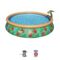 Bestway Bestway 57416 BASEN ROZPOROWY FAST SET Z PALMA I POMPĄ FILTRACYJNĄ 4.57m x 0.84m Bestway Bestway 57416 BASEN ROZPOROWY FAST SET Z PALMA I POMPĄ FILTRACYJNĄ 4.57m x 0.84m