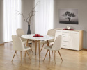 HALMAR stół EDWARD rozkładany biały / dąb san remo MDF lakierowany MDF laminowany nogi stal malowana Dąb san remo 120-200x100 HALMAR stół EDWARD rozkładany biały / dąb san remo MDF lakierowany MDF laminowany nogi stal malowana Dąb san remo 120-200x100