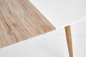 HALMAR stół EDWARD rozkładany biały / dąb san remo MDF lakierowany MDF laminowany nogi stal malowana Dąb san remo 120-200x100