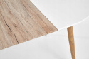 HALMAR stół EDWARD rozkładany biały / dąb san remo MDF lakierowany MDF laminowany nogi stal malowana Dąb san remo 120-200x100 HALMAR stół EDWARD rozkładany biały / dąb san remo MDF lakierowany MDF laminowany nogi stal malowana Dąb san remo 120-200x100