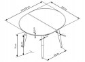 Halmar EDWARD stół rozkładany 120-200x100 nogi stal nierdzewna dąb miodowy / biały blat MDF lakierowany