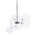 King Home Lampa wisząca CAPRI 6 czarna - 60 LED, aluminium, szkło King Home Lampa wisząca CAPRI 6 czarna - 60 LED, aluminium, szkło