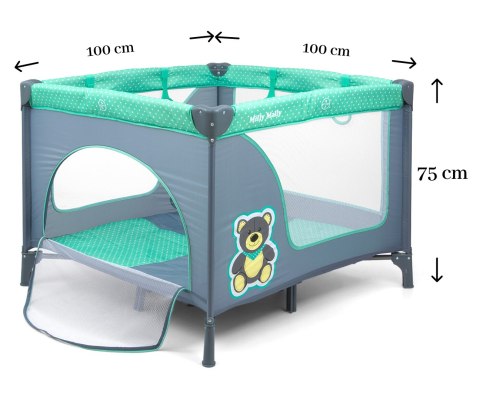 Milly Mally Kojec dziecięcy Fun Mint Bear Miętowo-Szary Milly Mally Kojec dziecięcy Fun Mint Bear Miętowo-Szary