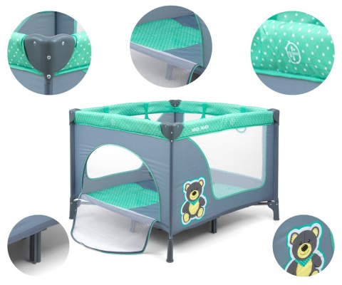 Milly Mally Kojec dziecięcy Fun Mint Bear Miętowo-Szary Milly Mally Kojec dziecięcy Fun Mint Bear Miętowo-Szary