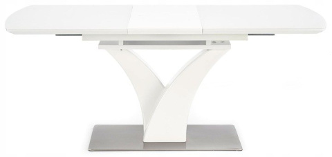 HALMAR stół PALERMO prostokątny rozkładany 140-180x80 biały mat szkło MDF lakierowany stal nierdzewna HALMAR stół PALERMO prostokątny rozkładany 140-180x80 biały mat szkło MDF lakierowany stal nierdzewna