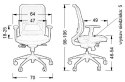 Fotel obrotowy GN-310/ALU SZARY - krzesło biurowe do biurka - TILT