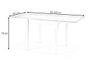 STÓŁ ROZKŁADANY 80-160x80 KWADRATOWY GRACJAN kolor BIAŁY Halmar PŁYTA LAMINOWANA OBRZEŻA ABS DO KUCHNI JADALNI SALONU STÓŁ ROZKŁADANY 80-160x80 KWADRATOWY GRACJAN kolor BIAŁY Halmar PŁYTA LAMINOWANA OBRZEŻA ABS DO KUCHNI JADALNI SALONU