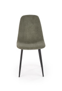 Halmar K387 krzesło Zielone tkanina sztruks/stelaż metal Czarny