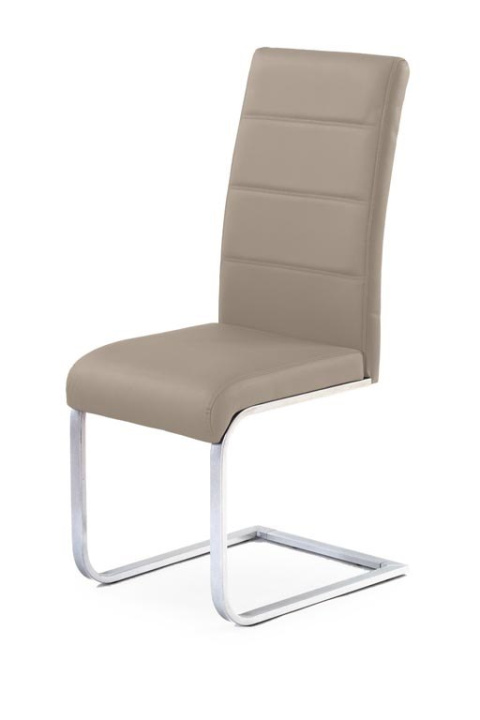 Halmar K85 krzesło do jadalni na płozach Cappuccino/Chrom ekoskóra+stal Halmar K85 krzesło do jadalni na płozach Cappuccino/Chrom ekoskóra+stal