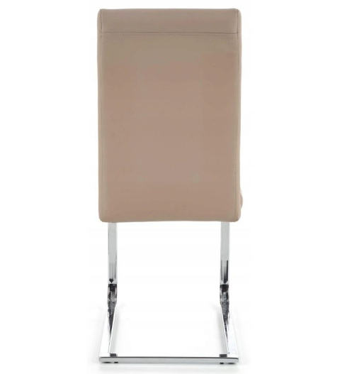 Halmar K85 krzesło do jadalni na płozach Cappuccino/Chrom ekoskóra+stal Halmar K85 krzesło do jadalni na płozach Cappuccino/Chrom ekoskóra+stal