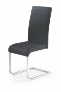 Halmar K85 krzesło na płozach Czarne/Chrom ekoskóra, stal chromowana Halmar K85 krzesło na płozach Czarne/Chrom ekoskóra, stal chromowana