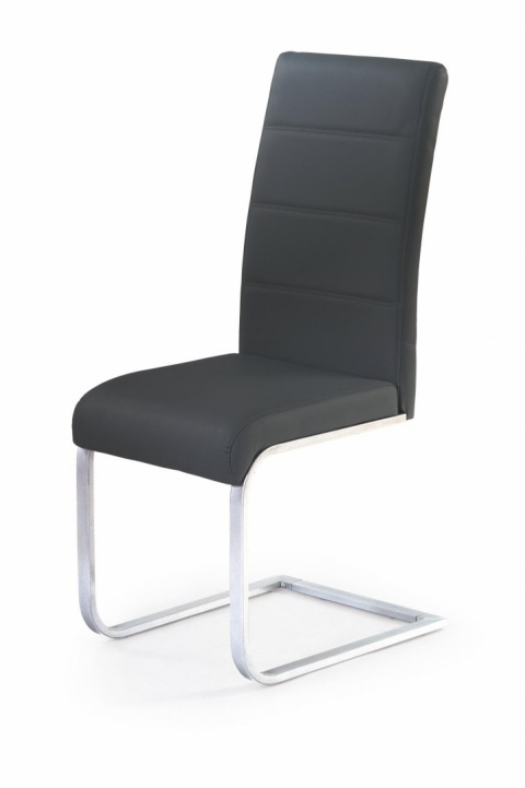 Halmar K85 krzesło na płozach Czarne/Chrom ekoskóra, stal chromowana Halmar K85 krzesło na płozach Czarne/Chrom ekoskóra, stal chromowana