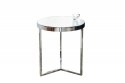 Invicta Interior INVICTA stolik ART DECO 50 cm srebrny - szkło, metal Invicta Interior INVICTA stolik ART DECO 50 cm srebrny - szkło, metal