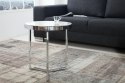 Invicta Interior INVICTA stolik ART DECO 50 cm srebrny - szkło, metal Invicta Interior INVICTA stolik ART DECO 50 cm srebrny - szkło, metal