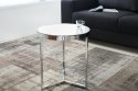 Invicta Interior INVICTA stolik ART DECO 50 cm srebrny - szkło, metal Invicta Interior INVICTA stolik ART DECO 50 cm srebrny - szkło, metal