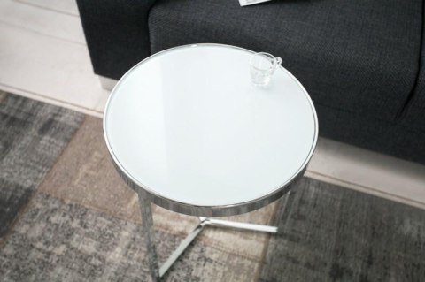 Invicta Interior INVICTA stolik ART DECO 50 cm srebrny - szkło, metal Invicta Interior INVICTA stolik ART DECO 50 cm srebrny - szkło, metal